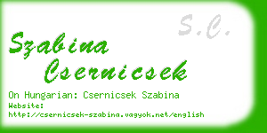 szabina csernicsek business card